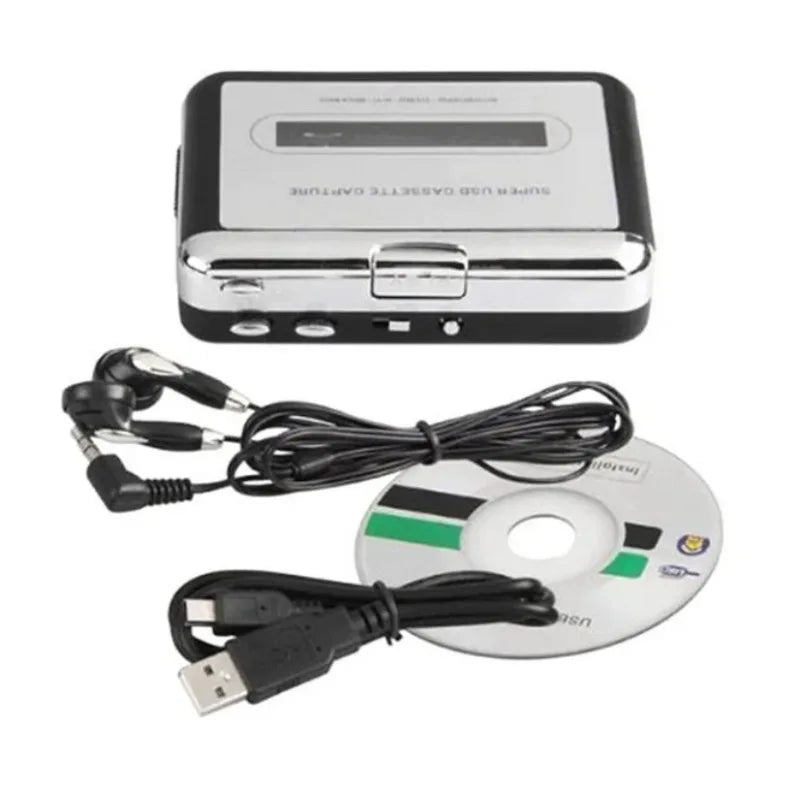 Portable Walkman Cassette Player & MP3 Converter | Tape-to-Digital USB Cassette Recorder