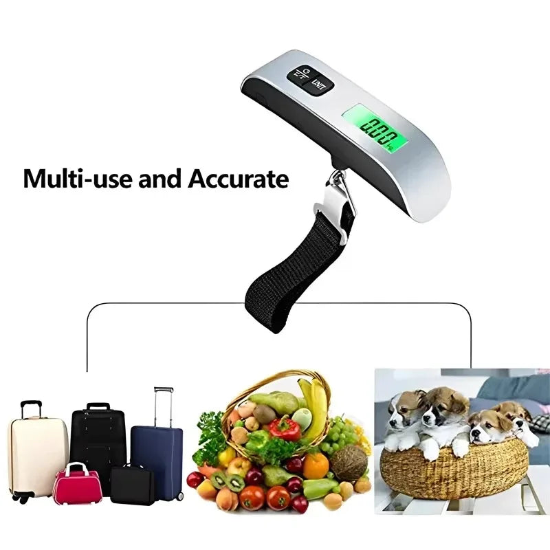 50 kg Portable Hanging Luggage Scale | Digital Electronic Hand Travel & Suitcase Weighing Tool