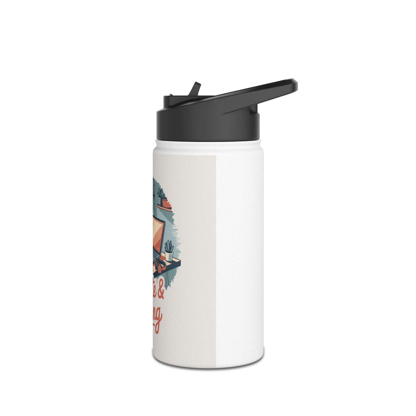 12 oz Remote Thriving Stainless Steel Water Bottle | Insulated Hydration for Work & Travel