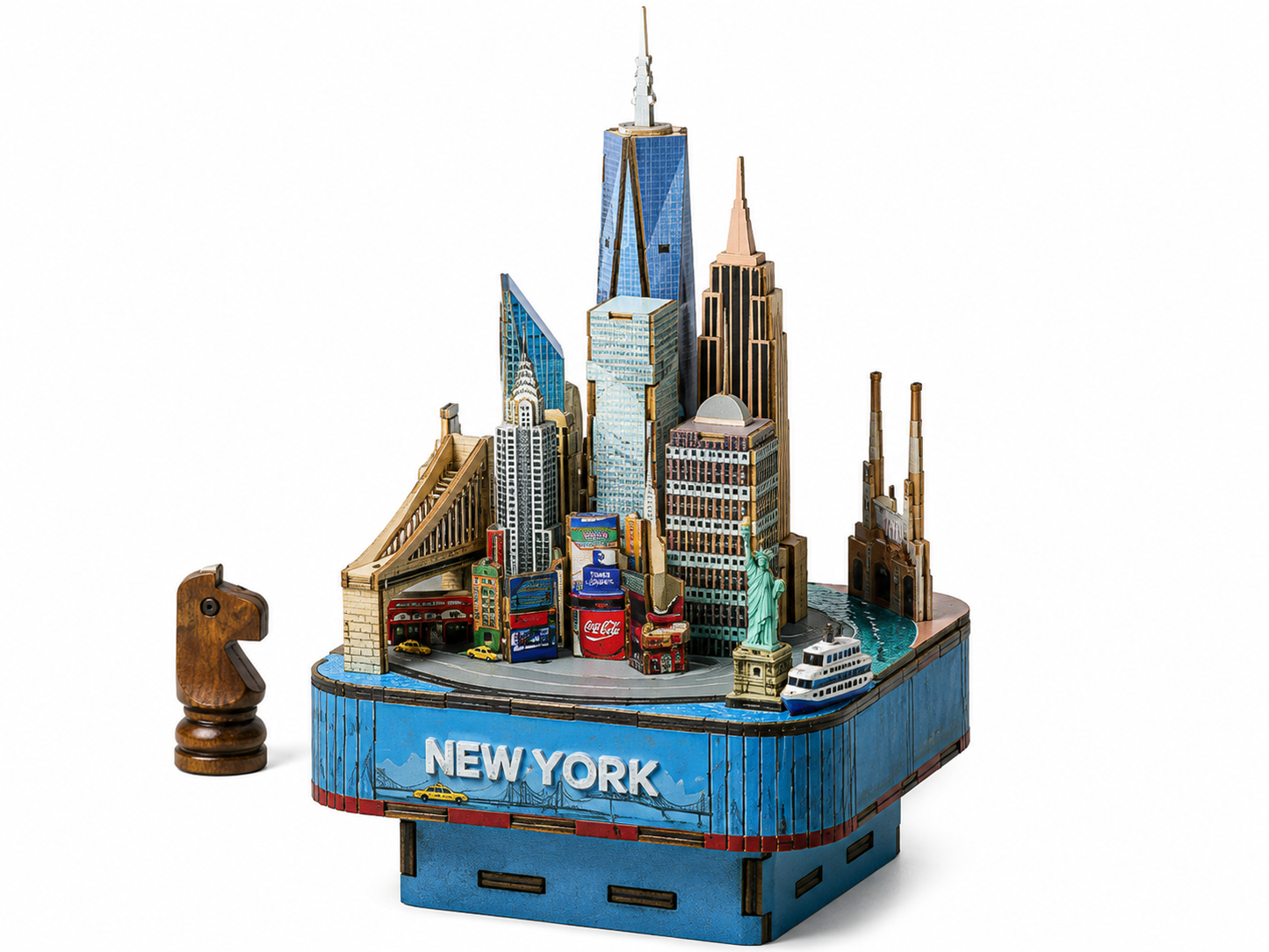 Music Box 3D Three-Dimensional Wooden Puzzle Handmade Craft Creation