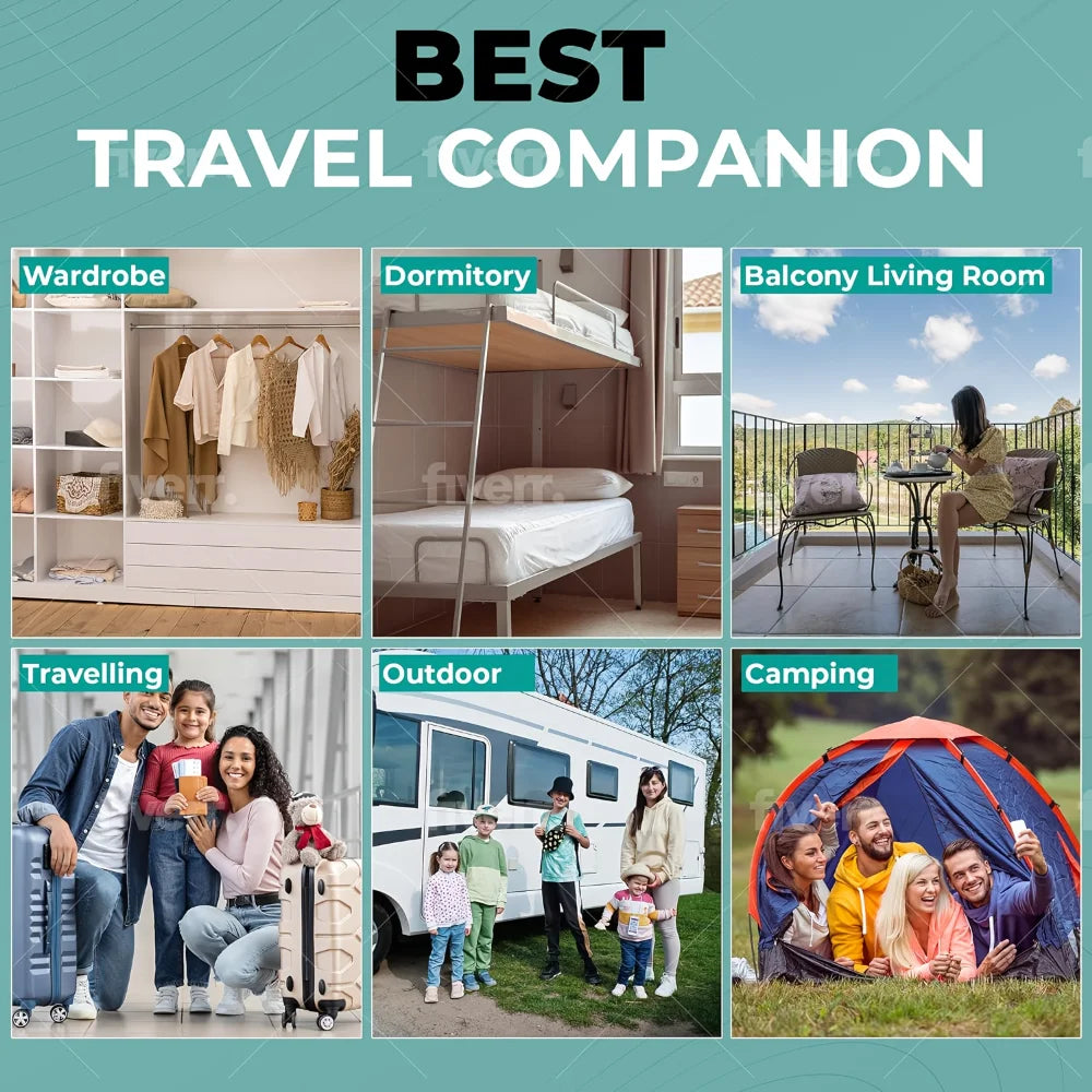 Mini Portable Foldable Electric Dryer with Intelligent Timer | Compact Fast Drying Cabinet for Travel & Home