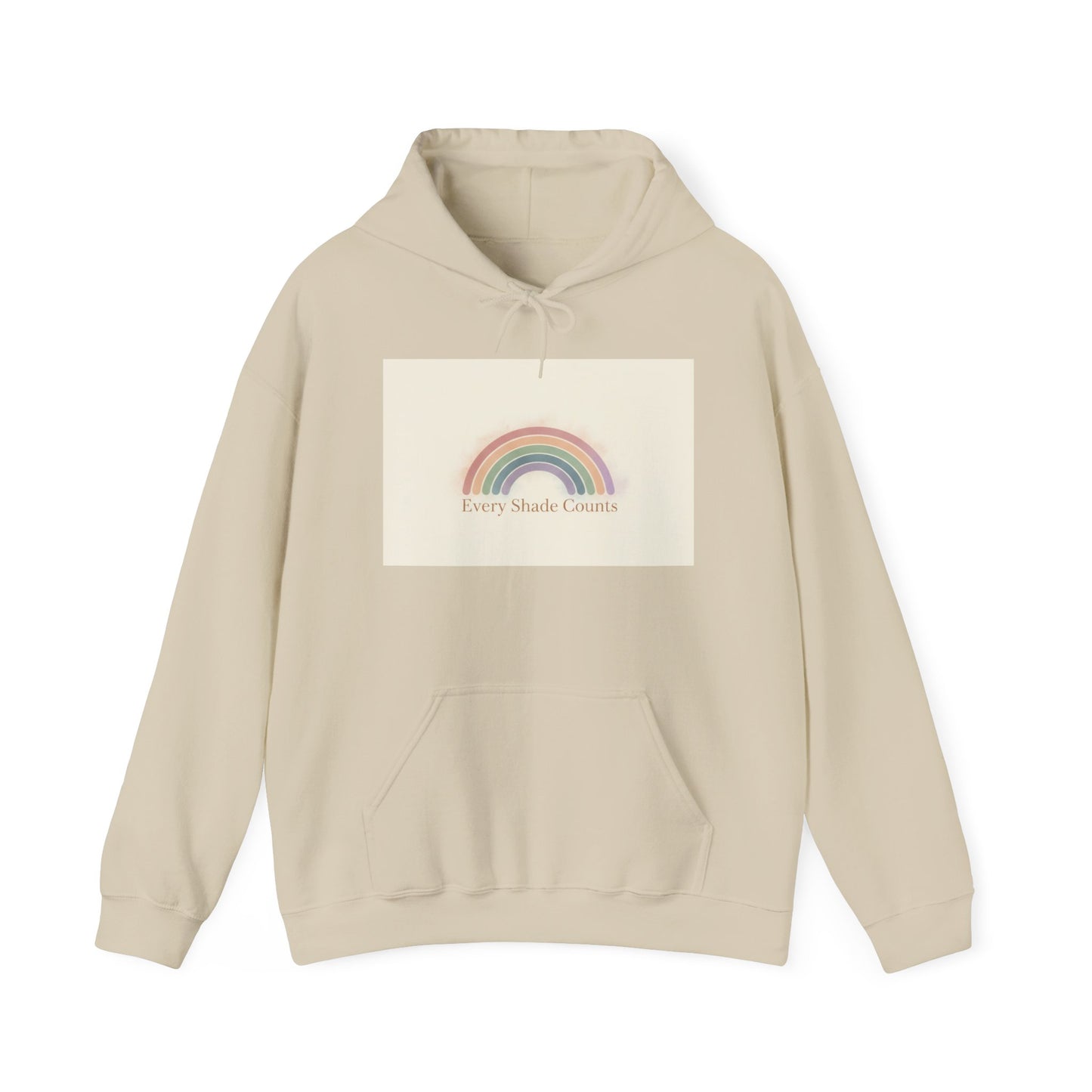 Muted Pastel Rainbow Hoodie – Gentle Retro Rainbow Design Lightweight Pullover