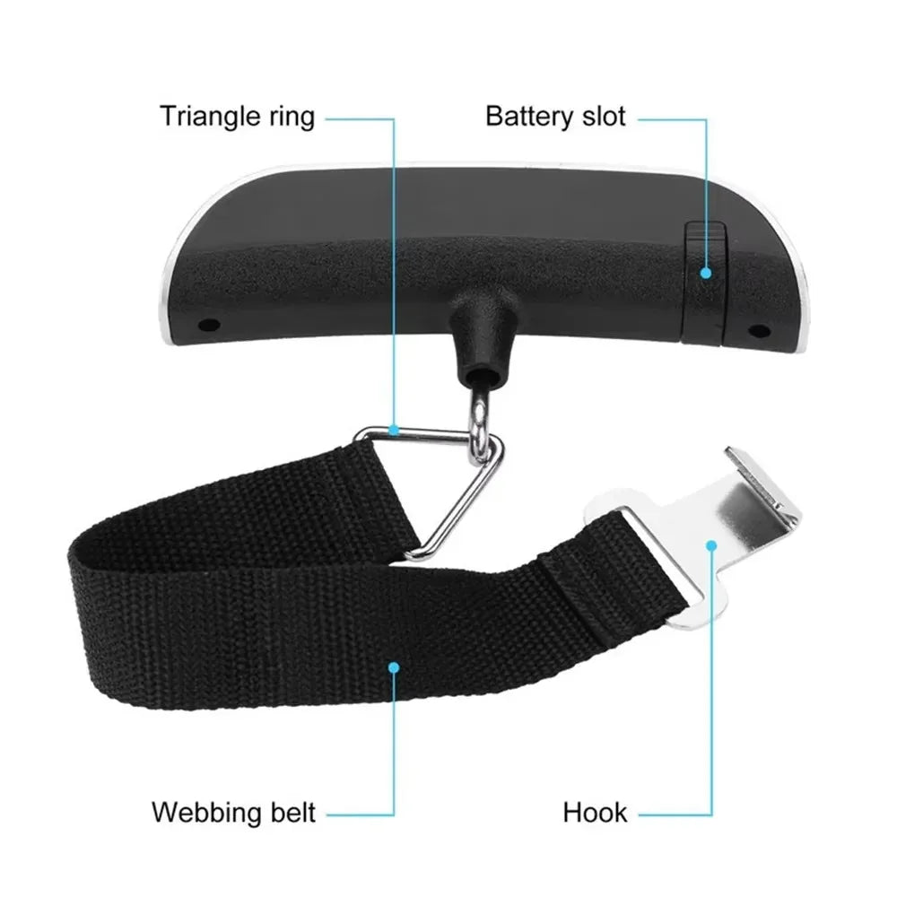 50 kg Portable Hanging Luggage Scale | Digital Electronic Hand Travel & Suitcase Weighing Tool