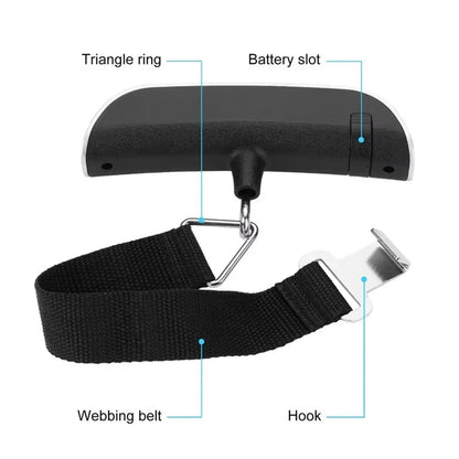 50 kg Portable Hanging Luggage Scale | Digital Electronic Hand Travel & Suitcase Weighing Tool