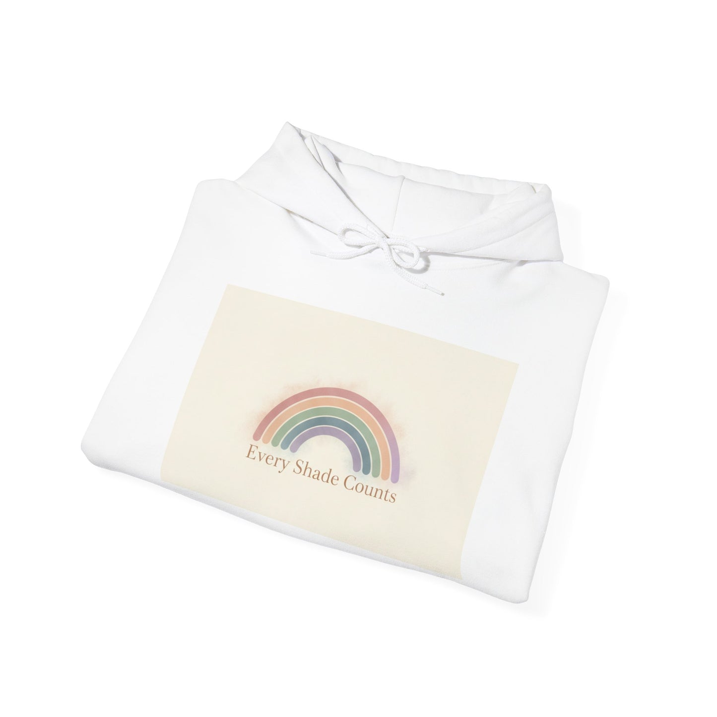 Muted Pastel Rainbow Hoodie – Gentle Retro Rainbow Design Lightweight Pullover
