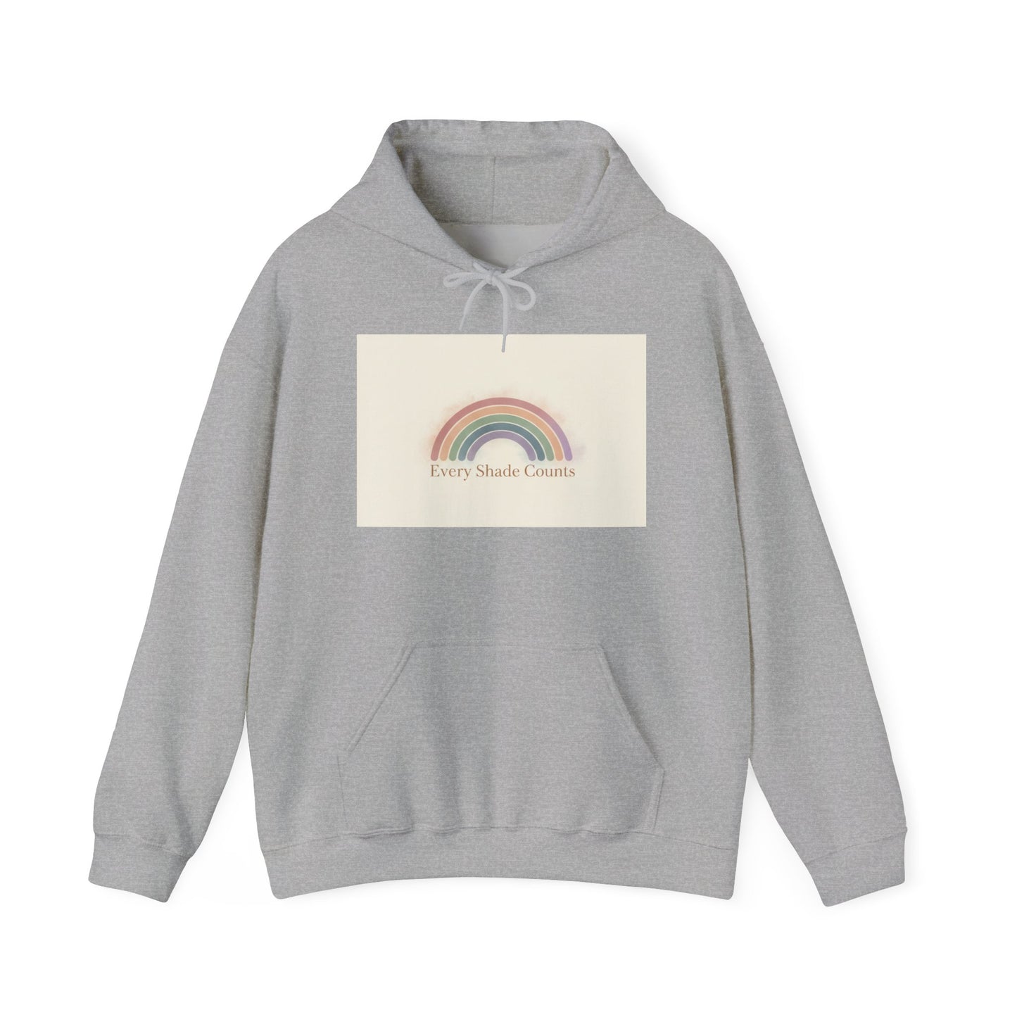 Muted Pastel Rainbow Hoodie – Gentle Retro Rainbow Design Lightweight Pullover