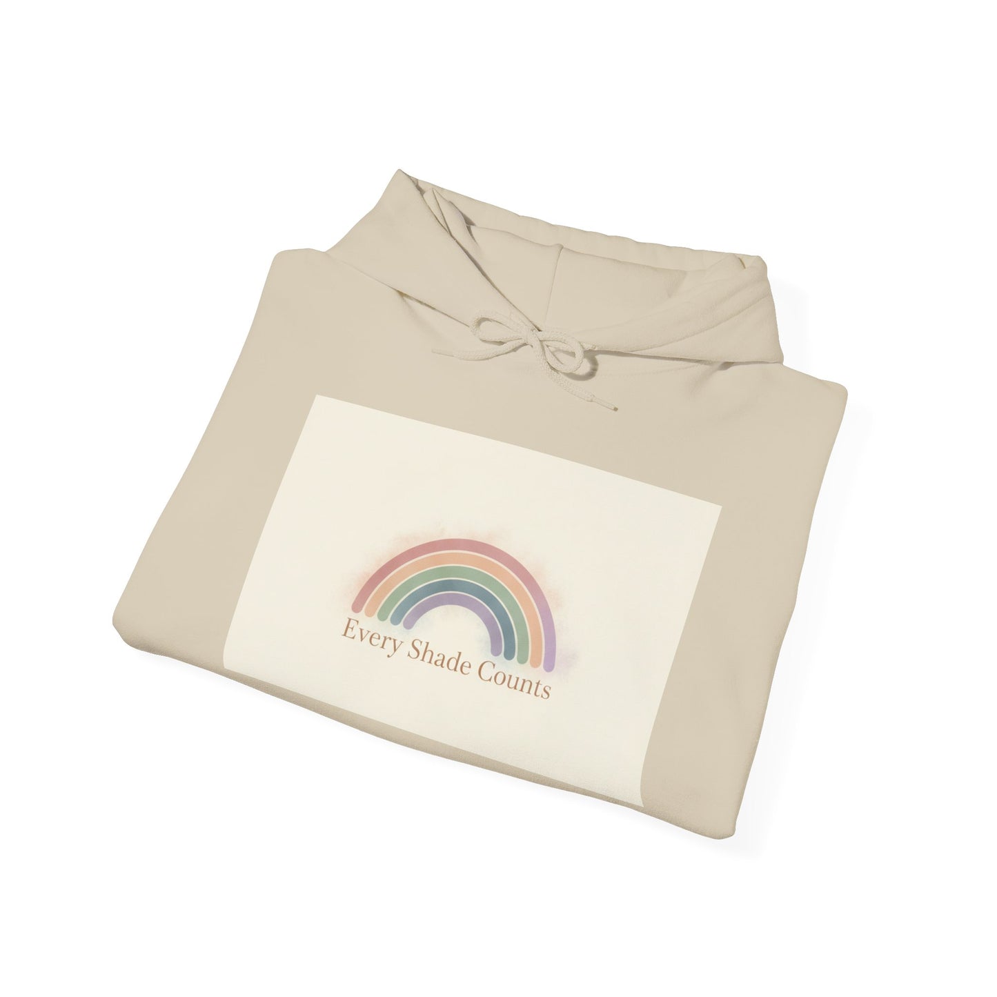Muted Pastel Rainbow Hoodie – Gentle Retro Rainbow Design Lightweight Pullover