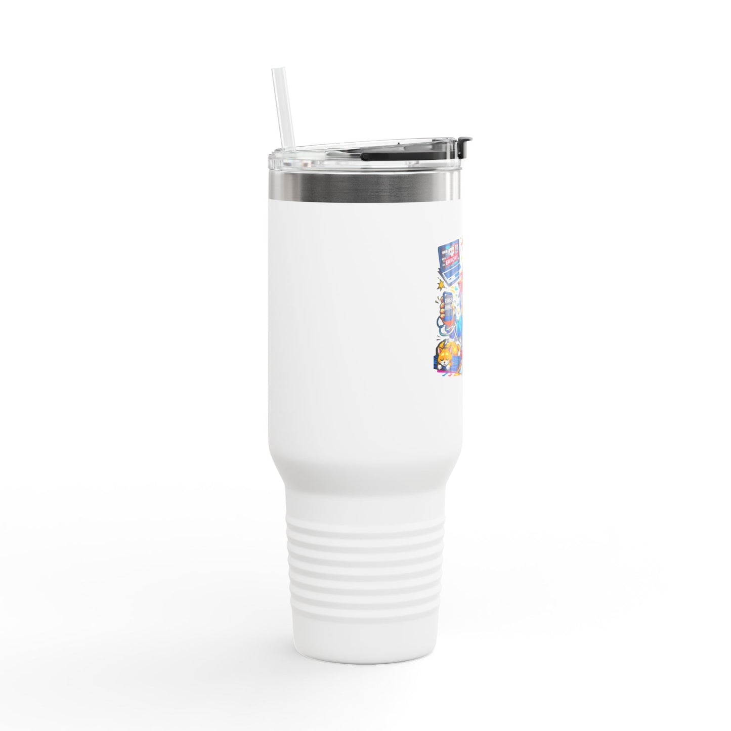 40oz Insulated Travel Mug — Cute Chaotic WFH Agent
