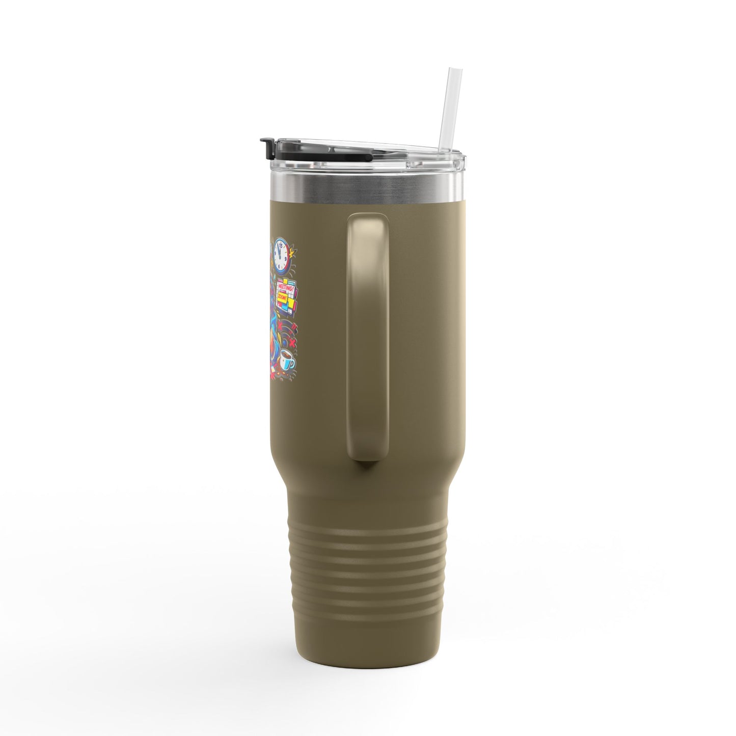 40oz Insulated Travel Mug — Cute Chaotic WFH Agent