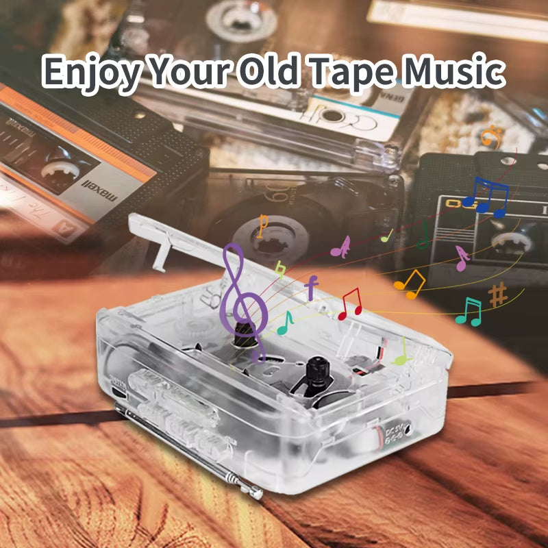 Portable Cassette Tape Player Walkman Cassette Music Player with AM FM Radio Function for Music Lover