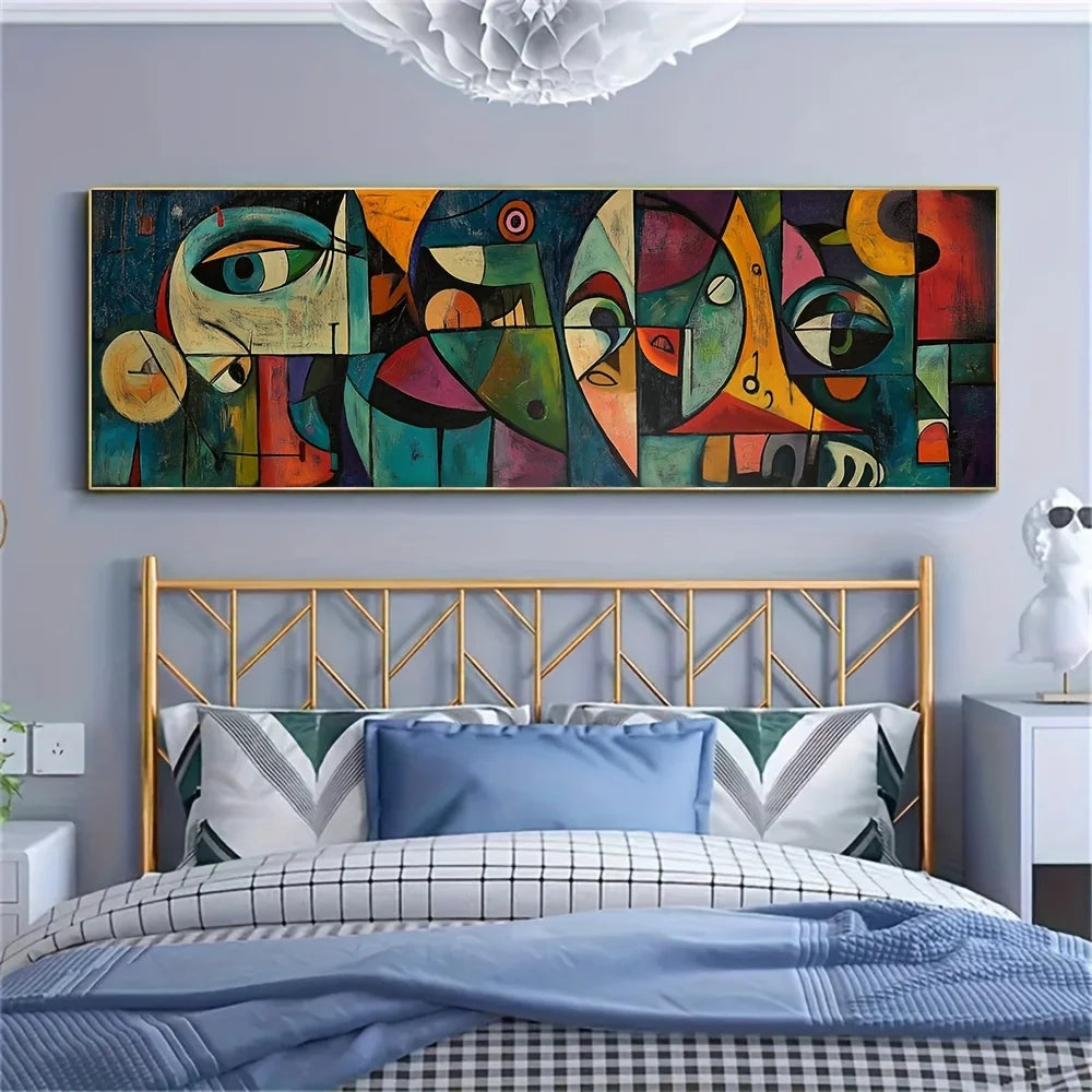 Picasso Style Abstract Wall Art Poster – Unframed Figurative Modern Decor