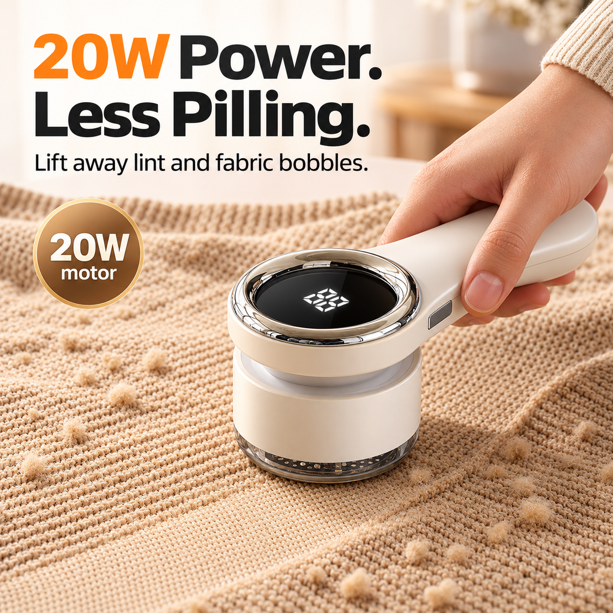 Rechargeable Electric Lint Remover with Digital Display