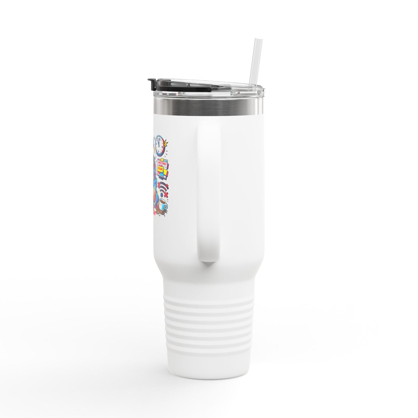 40oz Insulated Travel Mug — Cute Chaotic WFH Agent
