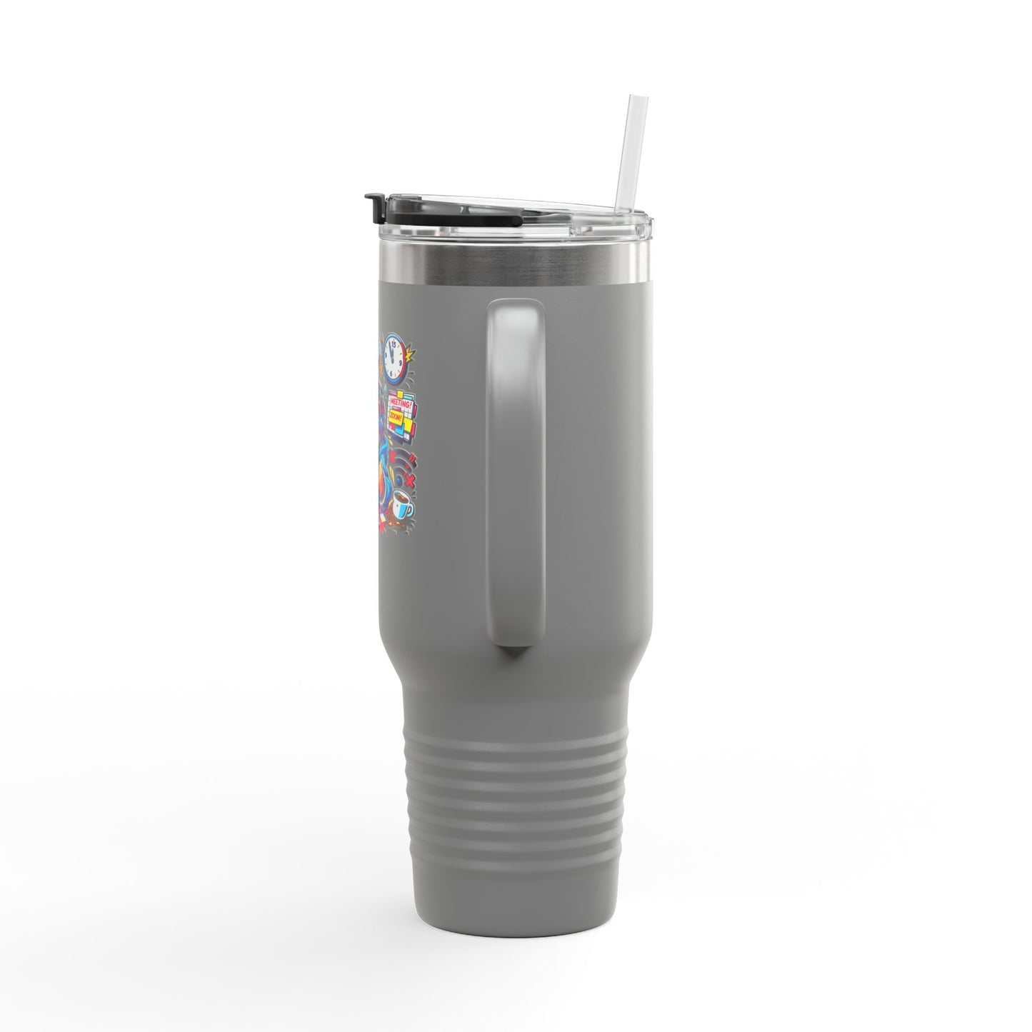 40oz Insulated Travel Mug — Cute Chaotic WFH Agent