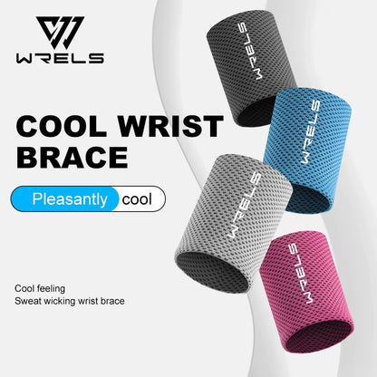 WRELS Cold Wristband Sport Bracers Sweat Towel Cuff Tennis Sweat Bands Guard for Basketball Fitness Sweat Absorption Wristband
