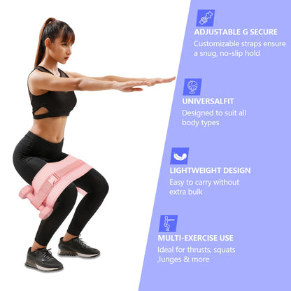 Exercise Hip Thrust Belt ,For Dumbbells, Kettlebells, and Plates,Slip-Resistant Padding for Hip Protection,Perfect for Gym, Home