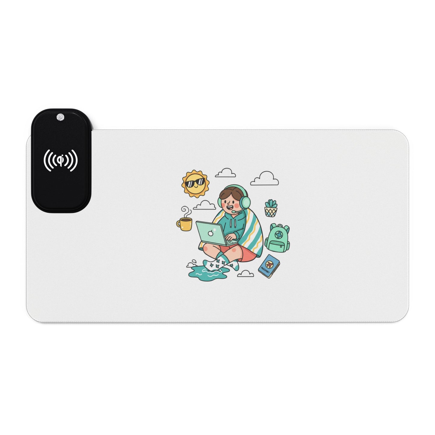 Wireless Charging LED Gaming Mouse Pad Work from Anywhere