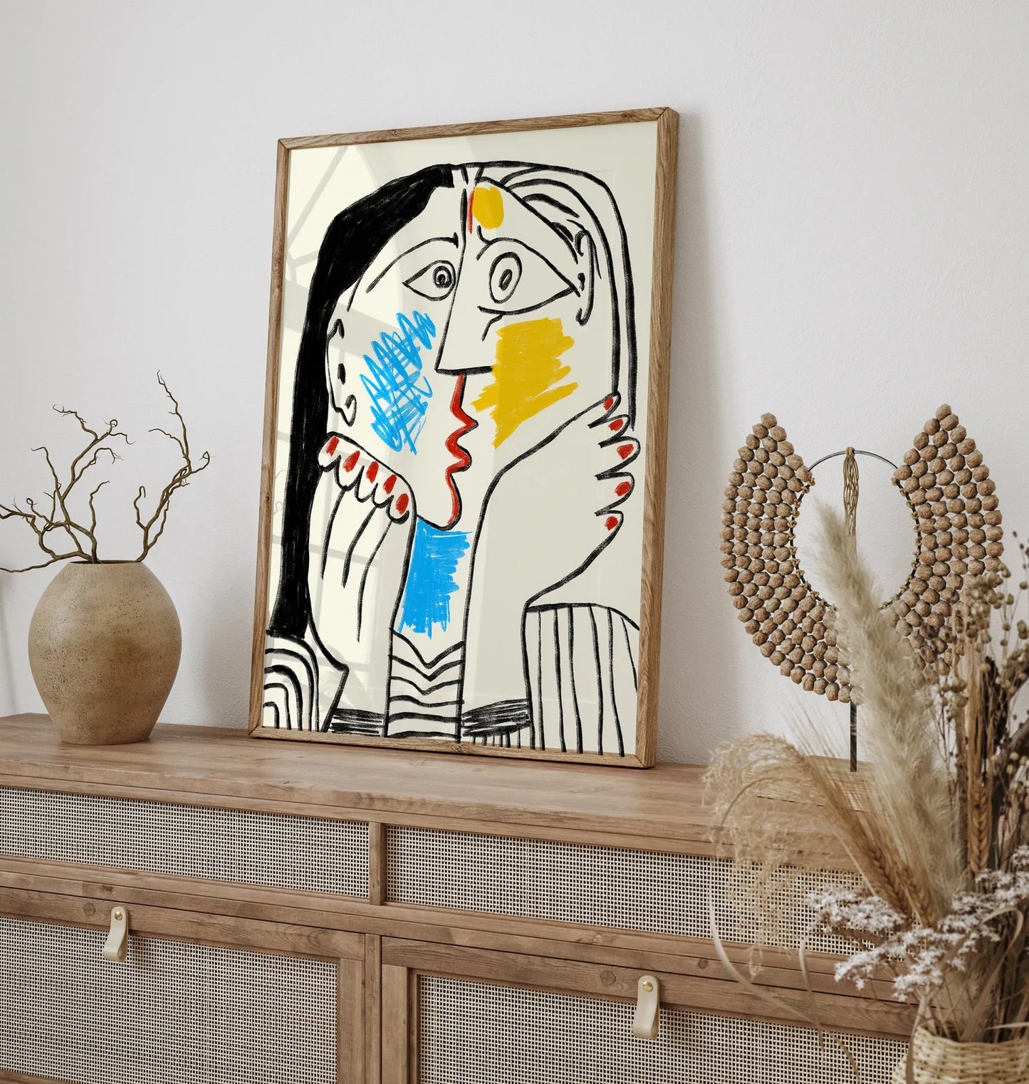 Picasso “The Kiss” Art Print Poster – Museum-Style Wall Decor | Picasso Exhibition Canvas Print
