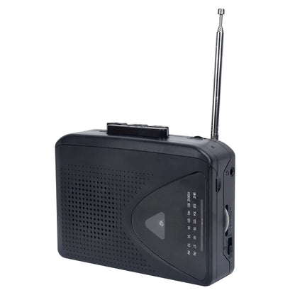 Portable Walkman-Style Cassette Player with AM/FM Radio | Built-In Speaker & Multiple Power Methods