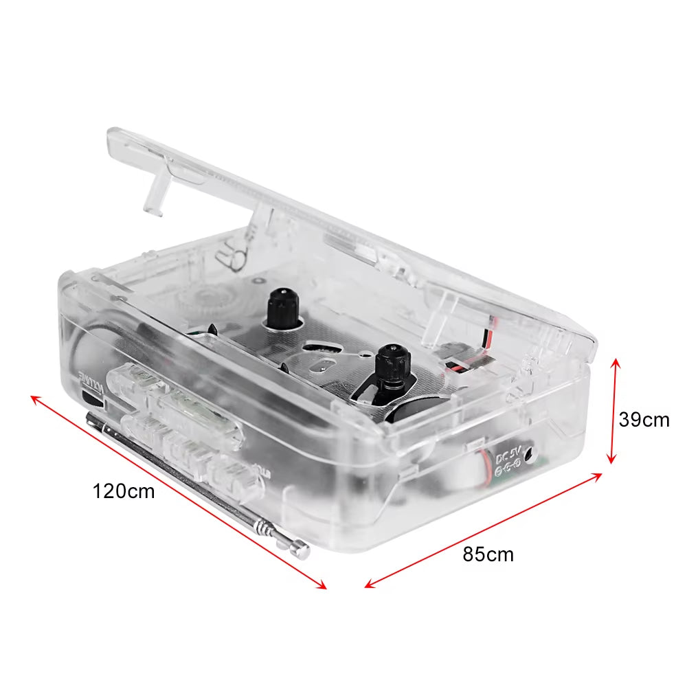 Portable Cassette Tape Player Walkman Cassette Music Player with AM FM Radio Function for Music Lover