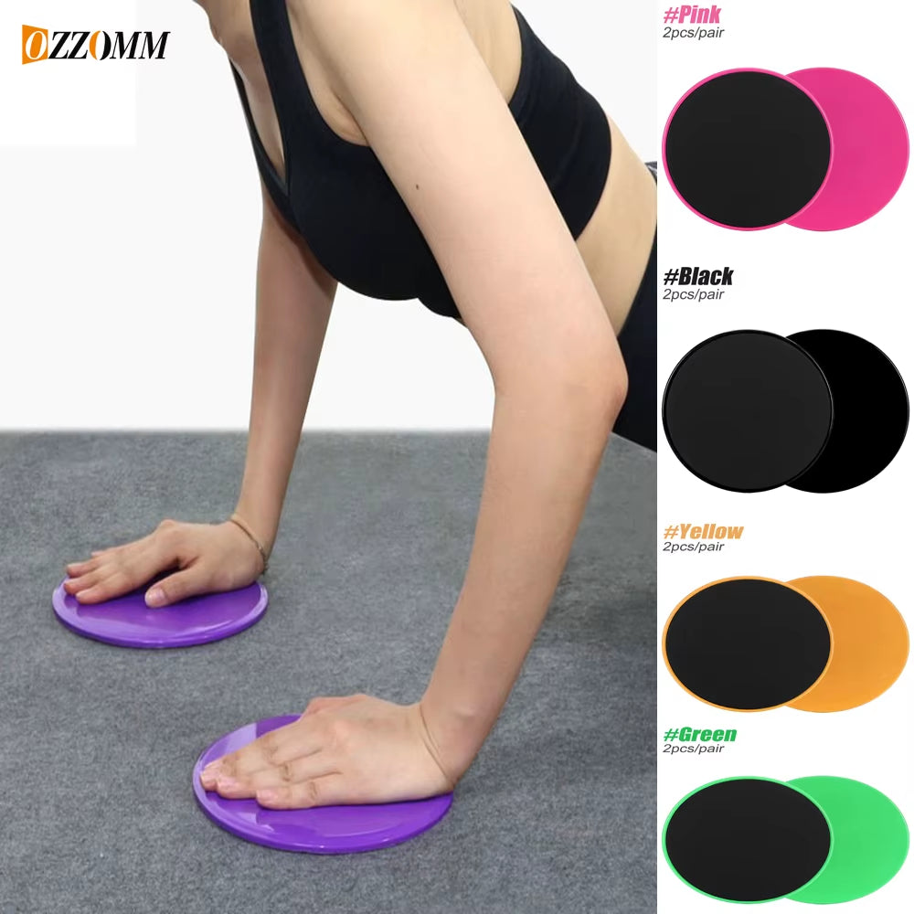 1Pair Gym Gliding Discs Slider Fitness Disc Exercise Sliding Plate for Yoga Gym Abdominal Core Training Exercise Equipment