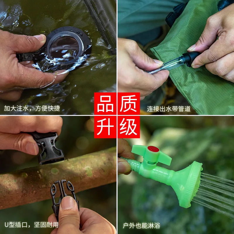 20L Solar Energy Outdoor Heat Camp Shower Bag | Portable Camping Shower