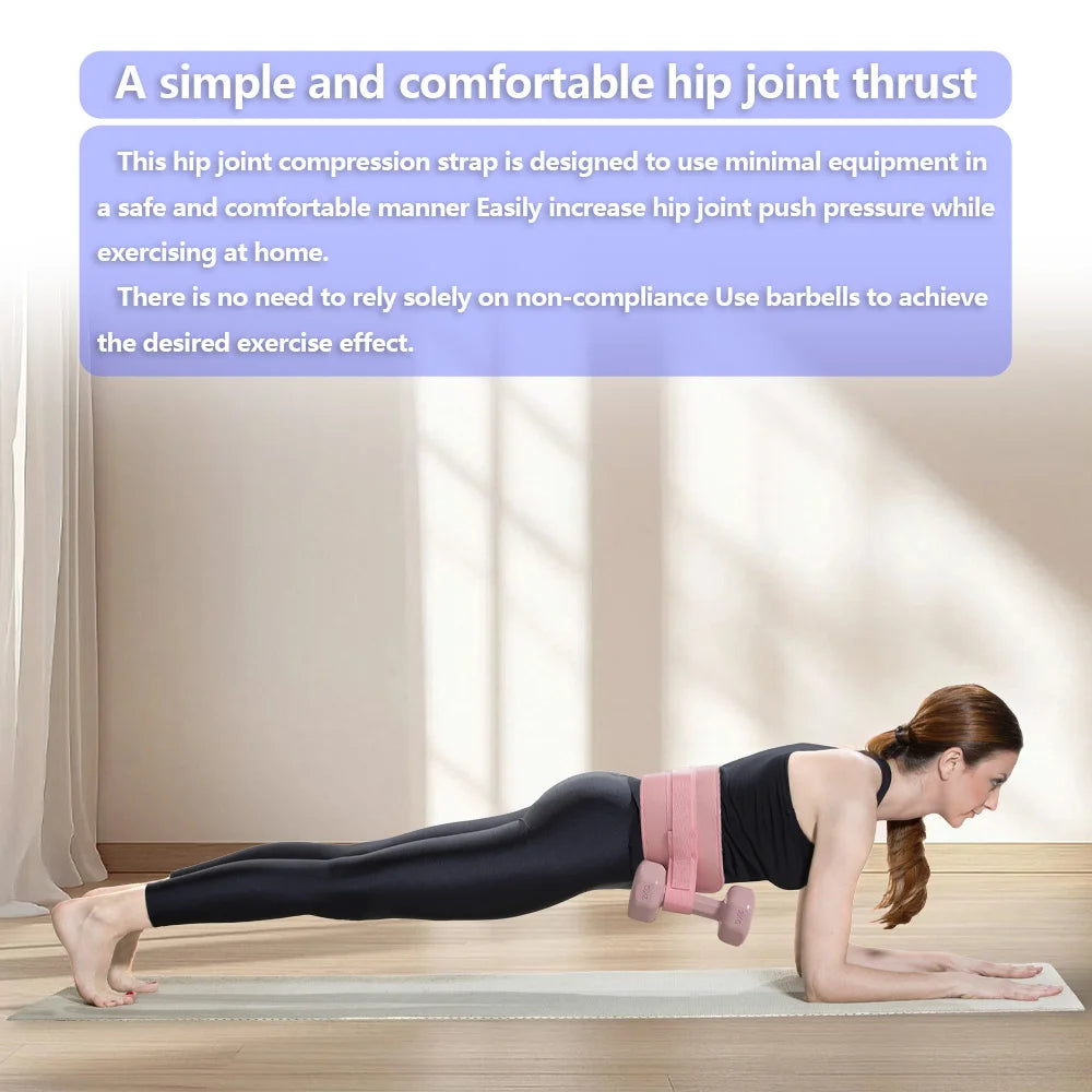 Exercise Hip Thrust Belt ,For Dumbbells, Kettlebells, and Plates,Slip-Resistant Padding for Hip Protection,Perfect for Gym, Home