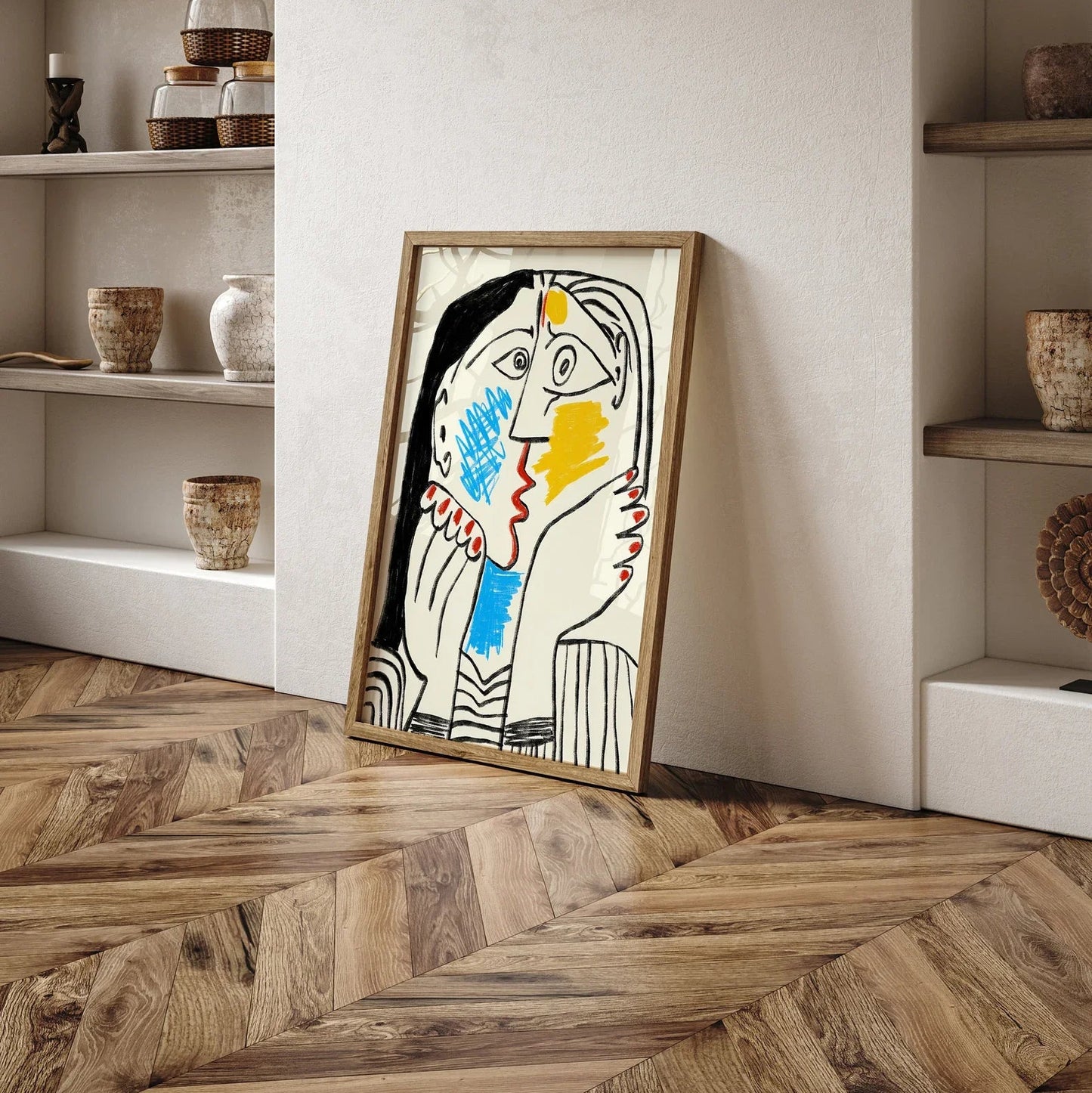 Picasso “The Kiss” Art Print Poster – Museum-Style Wall Decor | Picasso Exhibition Canvas Print