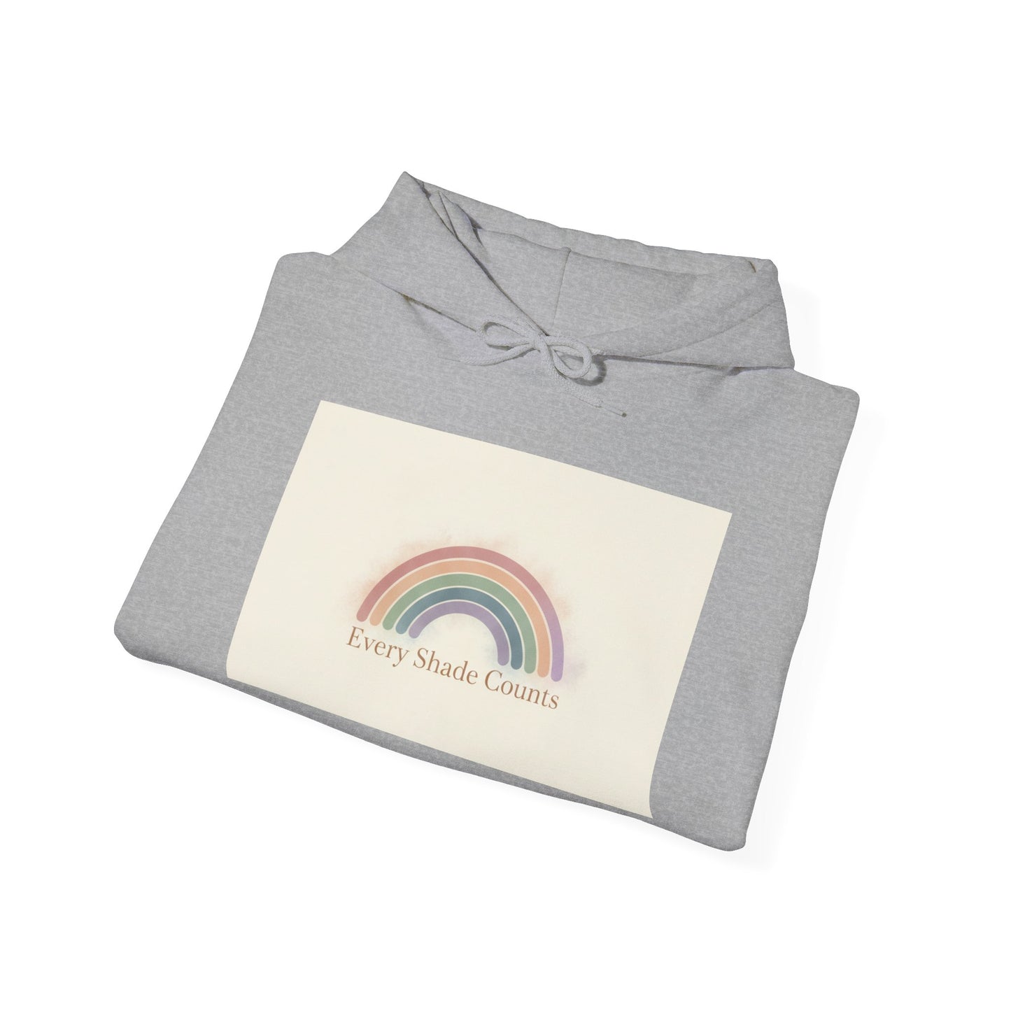 Muted Pastel Rainbow Hoodie – Gentle Retro Rainbow Design Lightweight Pullover