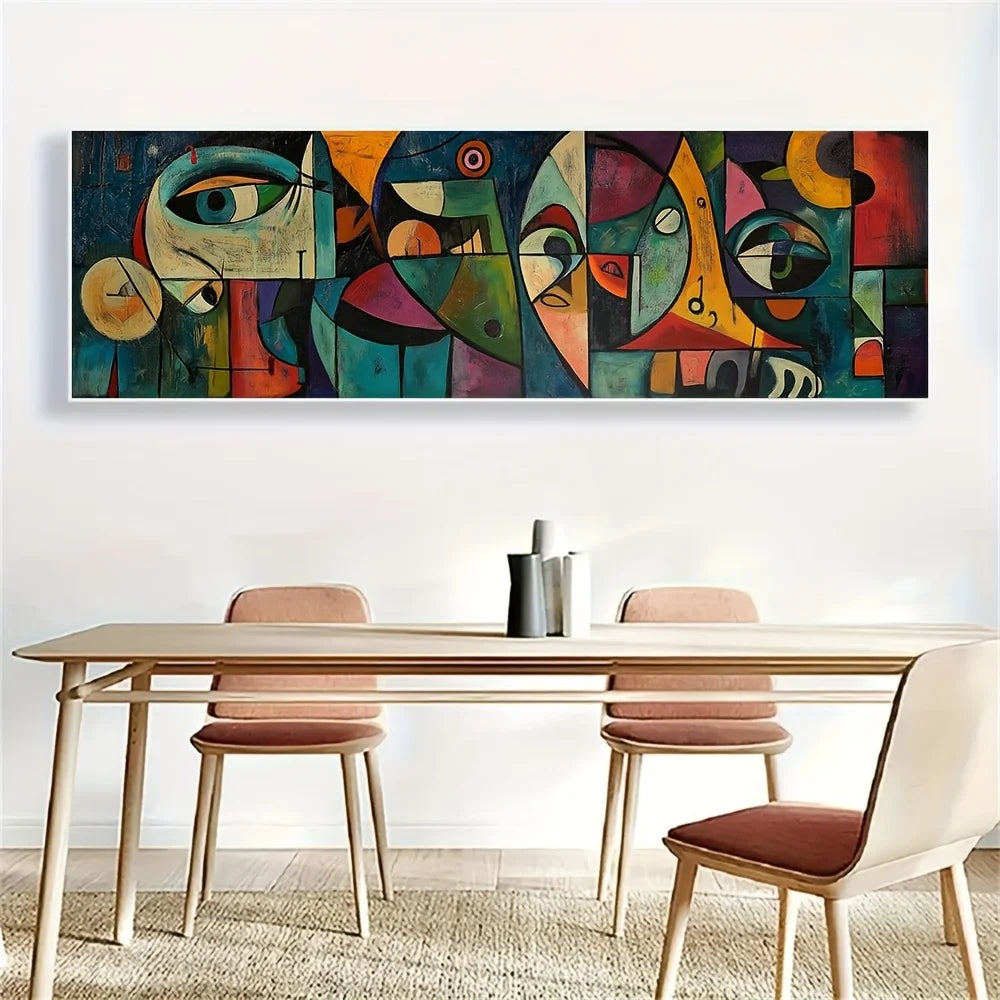 Picasso Style Abstract Wall Art Poster – Unframed Figurative Modern Decor