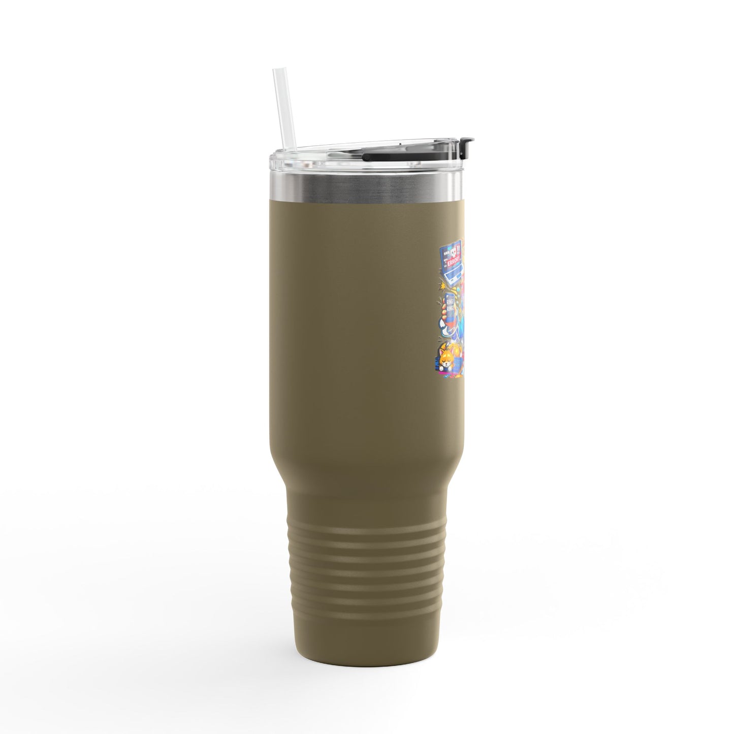 40oz Insulated Travel Mug — Cute Chaotic WFH Agent
