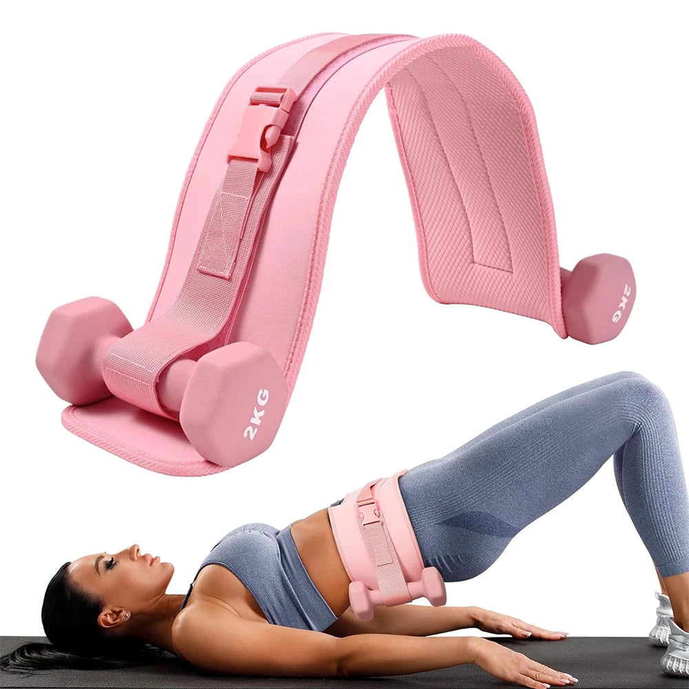 Exercise Hip Thrust Belt ,For Dumbbells, Kettlebells, and Plates,Slip-Resistant Padding for Hip Protection,Perfect for Gym, Home