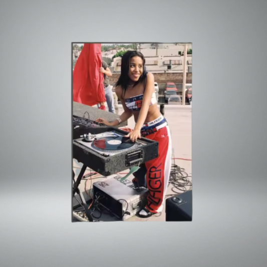Classic R&B Singer Aaliyah Portrait Vintage Photo Music Album Cover Poster
