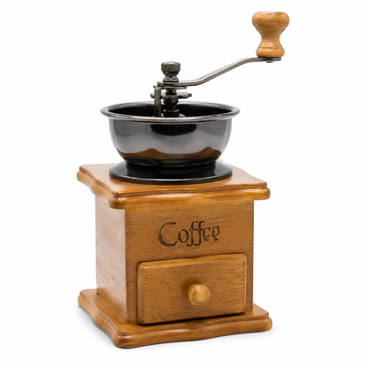 Brown Retro Solid Wood Manual Coffee Grinder