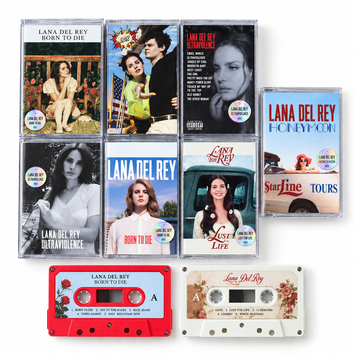 Lana Del Rey Music Tape Honeymoon 7 Styles Album Born to Die Cassettes Cosplay Soundtracks Box Walkman Car Recorder Collection