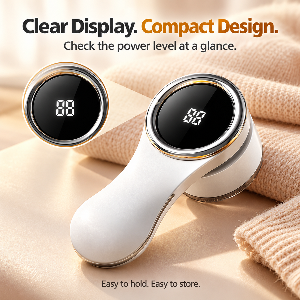 Rechargeable Electric Lint Remover with Digital Display