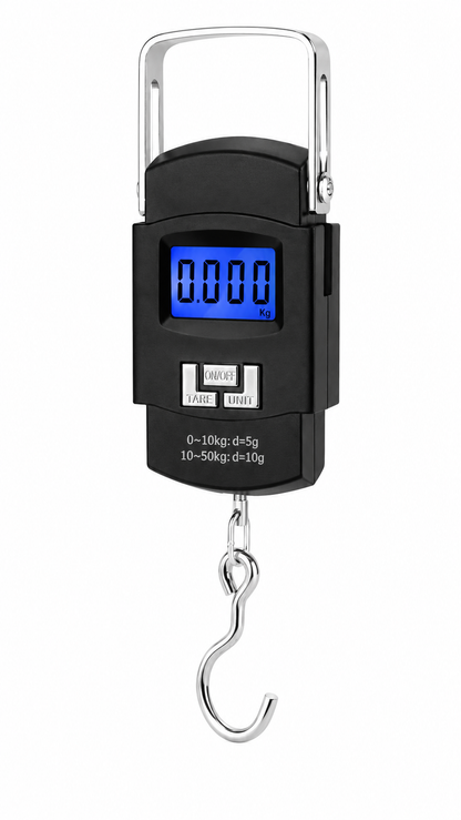 Digital Hanging Scale Portable Luggage Fish Scale With Tare and Backlit LCD