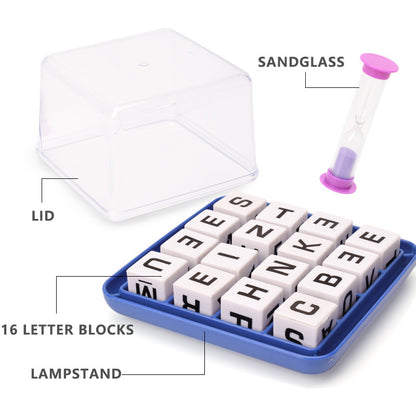 English Scrabble Boggle Game Kindergarten English Teaching Toys String Serial Dice Find Words