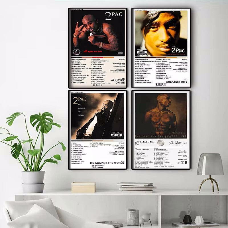 Cross-border European And American Star Poster Figure Pike 2PAC Album Photo Hanging Painting AliExpress Bedroom Living Room Study Decoration