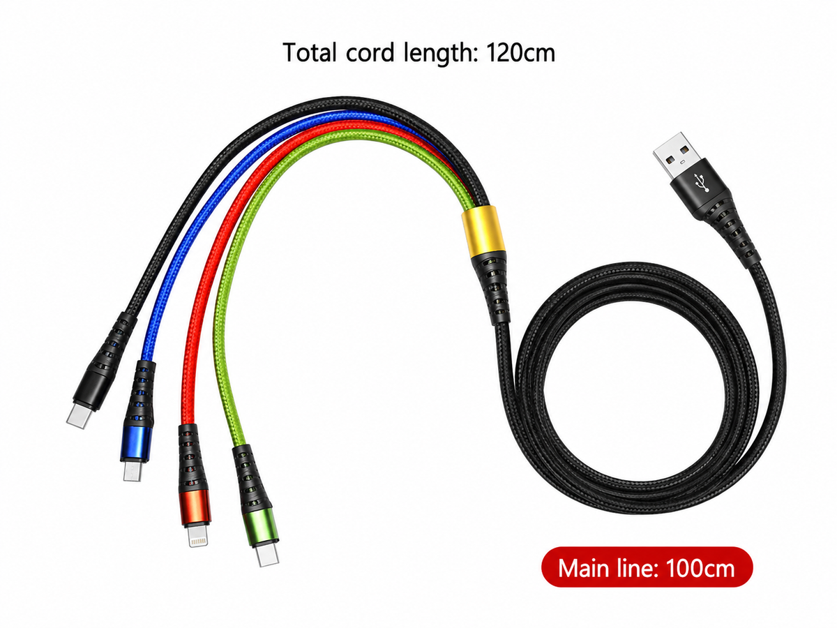 One-to-four Mobile Phone Charging Cable Four-in-one Multi-purpose Mobile Phone Charging Cable
