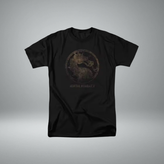 Mortal Kombat Metal Dragon Seal T-Shirt – Classic Gaming Graphic Tee