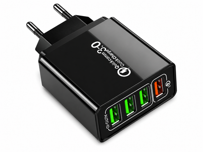 QC30 Fast Charge 4USB Multi-port New Travel Charger European Standard