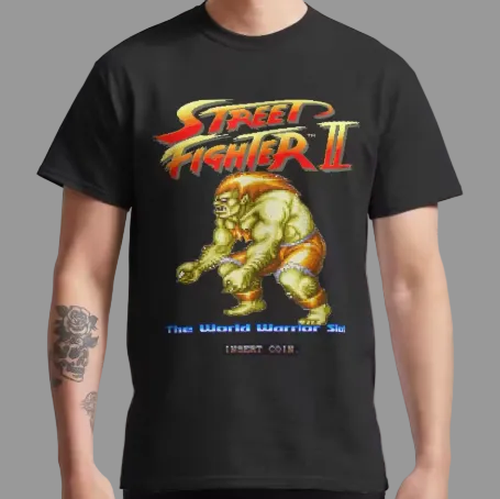 Street Fighter Blanka Pixel art video game Pure Cotton Classic