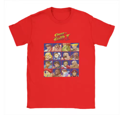 Street Fighter Men’s T-Shirt – Classic Video Game Graphic Tee