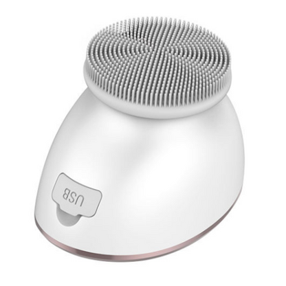 Rechargeable Vibrating Silicone Facial Cleansing Brush With Warm Function