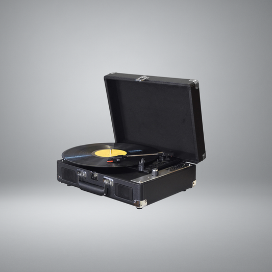 Vintage Vinyl Record Player with Bluetooth & USB Recording | 33/45/78 RPM Turntable for 7″/10″/12″ Records