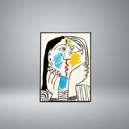 Picasso “The Kiss” Art Print Poster – Museum-Style Wall Decor | Picasso Exhibition Canvas Print