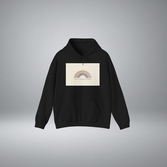 Muted Pastel Rainbow Hoodie – Gentle Retro Rainbow Design Lightweight Pullover