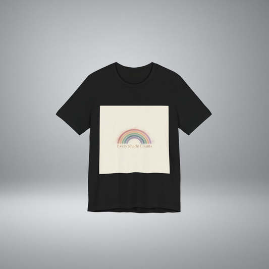 Muted Pastel Rainbow Tee – Gentle Retro Rainbow Art Graphic T-Shirt
