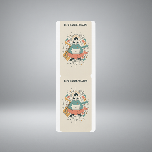 Remote Work Rockstar Rubber Yoga Mat | Non-Slip Exercise & Home Fitness Mat